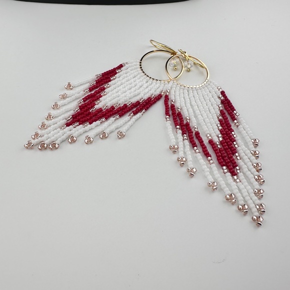 Handcrafted Beaded Fringe Earrings - Picture 11 of 11
